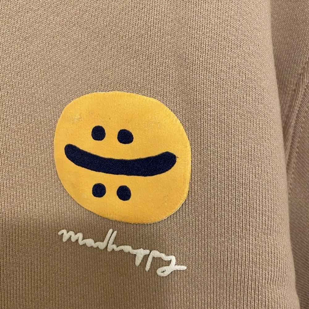NEW RARE LIMITED EDITION Madhappy Beige Tan Sweatshirt Size Small - Picture 2 of 2